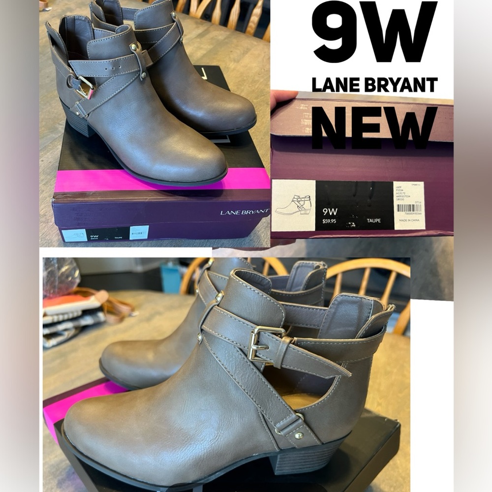 Lane Bryant Women's Gray Ankle Booties